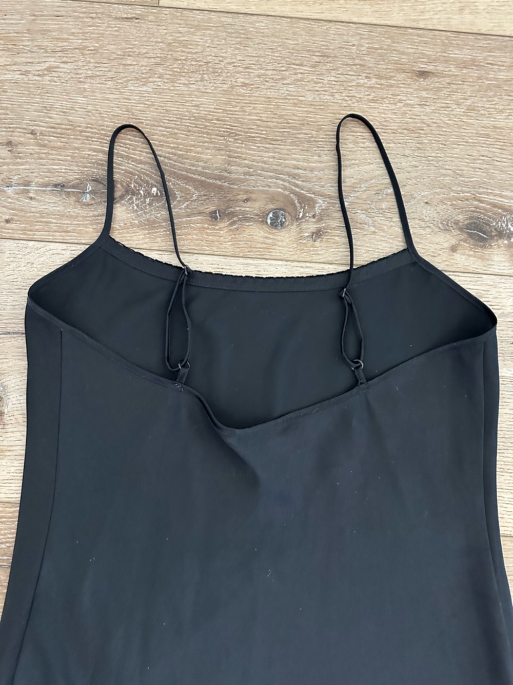 CRUZ Black Silky Satin Slip Dress Midi Cocktail Resort - Picture 6 of 8